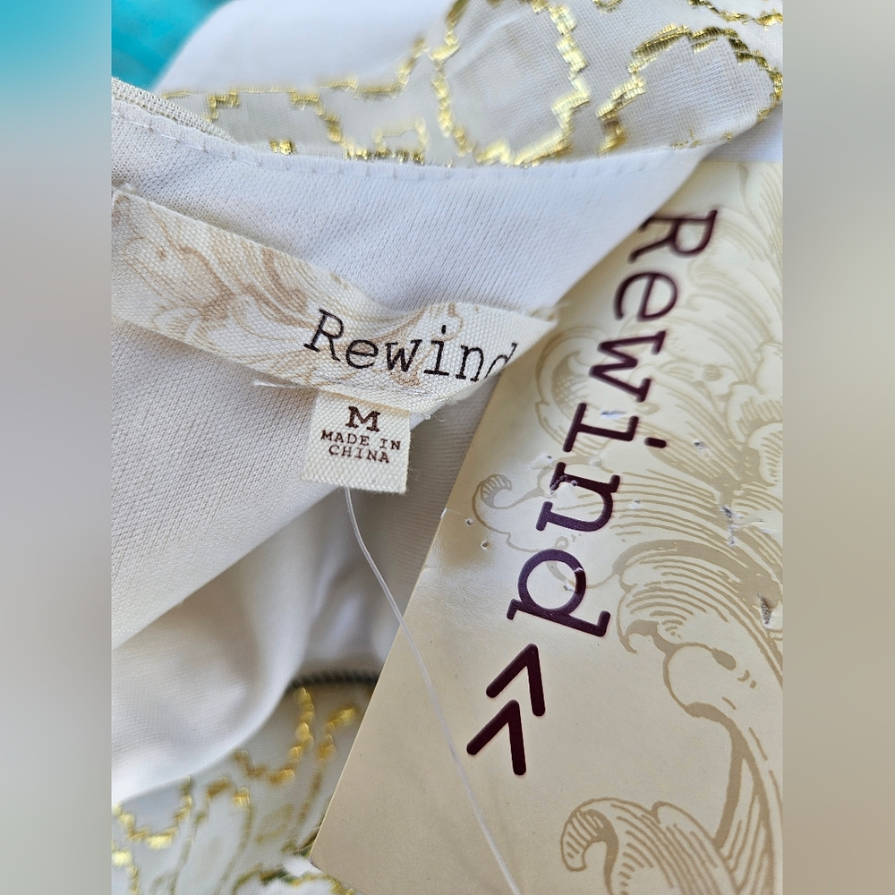 Rewind Gold Cream Sleeveless Dress - Picture 11 of 15